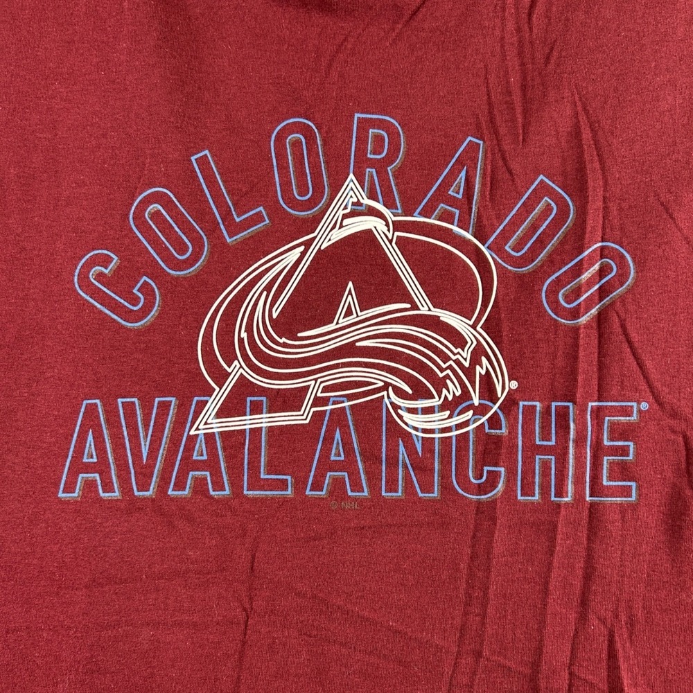 Colorado Avalanche Hockey NHL Mens XL T-Shirt Burgundy Short Sleeve Cotton - Picture 3 of 10